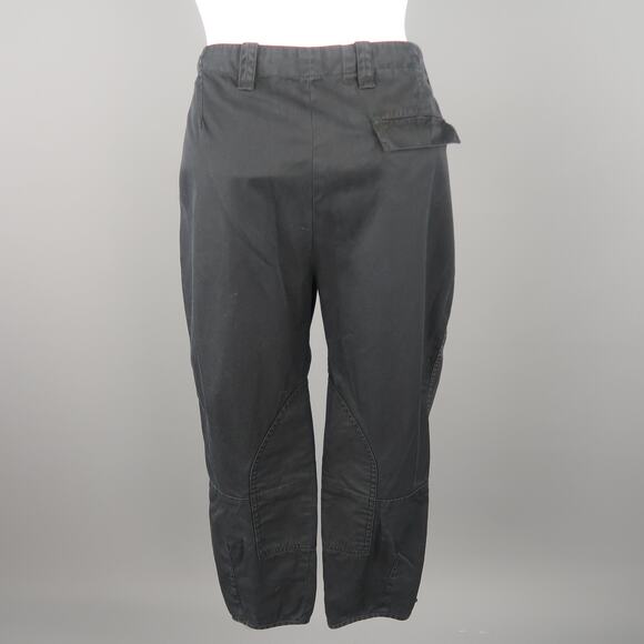 BALENCIAGA Size 6 Black Cotton Solid Casual Pants - Picture 5 of 9